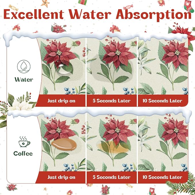LOKHOM Christmas Dish Drying Mat - Image 3