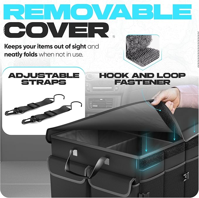 FORTEM Trunk Organizer For SUV Car Trunk Organizer, Foldable Storage, Car - Image 5