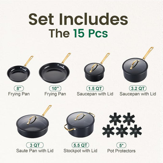 Chef Power Ceramic Cookware Sets, Cookware Set - Image 2