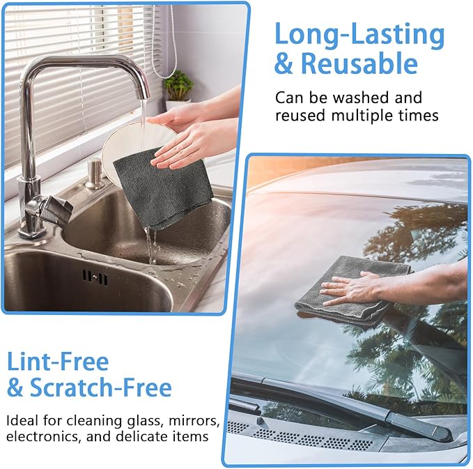75 Pack Microfiber Cleaning Cloth Roll, Reusable Tear Away Microfiber Towels - Image 5