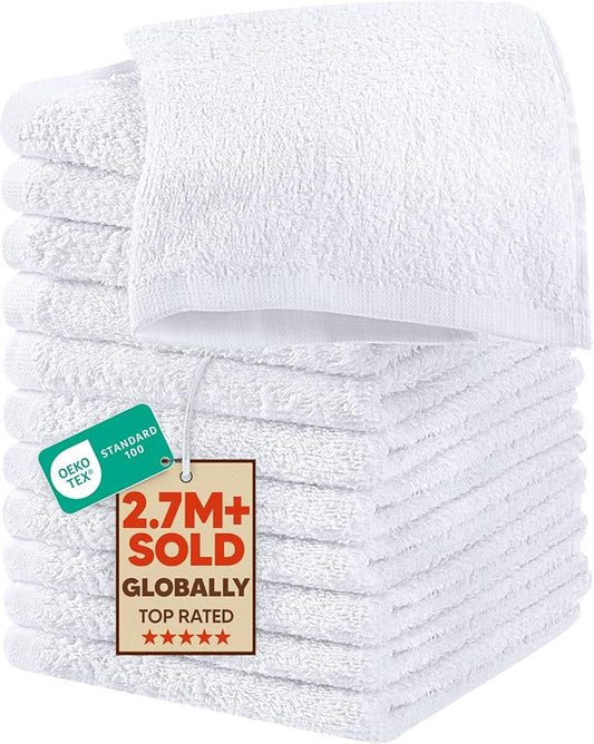 Utopia Towels 12 Pack Cotton Washcloths Set, 100% Ring Spun Cotton, Premium by UTOPIATOWELS