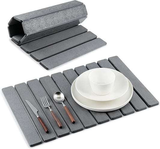 Stone Dish Drying Mat for Kitchen Counter | Diatomaceous Earth Water Absorbing by Unknown