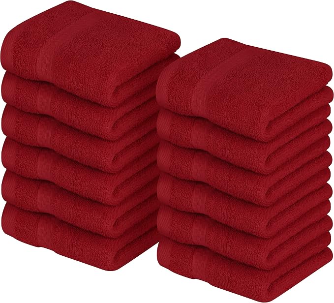 Utopia Towels 12 Pack Premium Wash Cloths Set, 12 by 12 Inches, 100% Cotton by UTOPIATOWELS