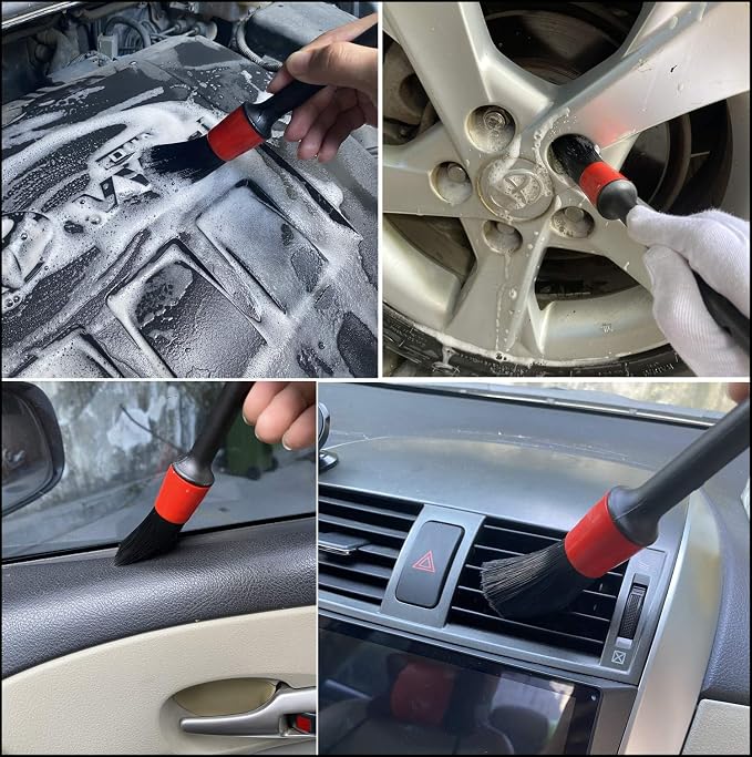 7Pcs Wheel & Tire Brush, car Detailing kit, 17inch Long Soft Wheel Brush 5 car - Image 5