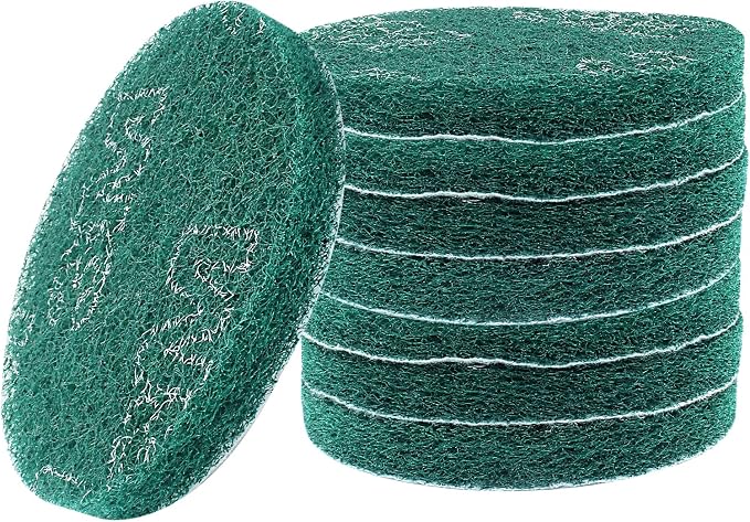 Hordion 8Pcs Scrub Pads Round Scrubber Scouring Pads Abrasive Scuffing Tool by Hordion