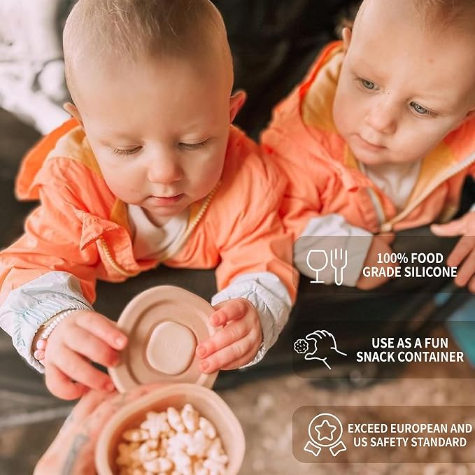 Moonkie Silicone Baby Food Containers | 8oz/4 oz Baby Food Storage Jars - Image 3