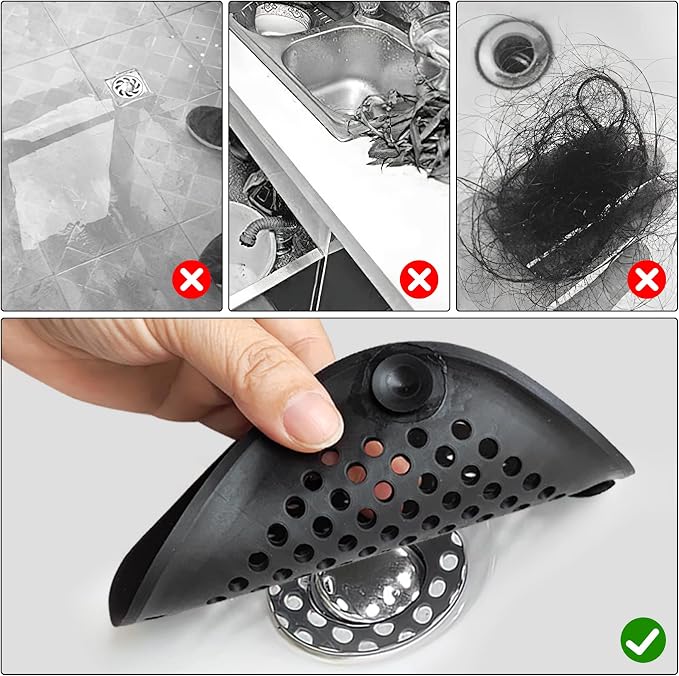 2 Pieces Shower Drain Hair Catcher Bathtub Stopper Home Drain Protectors Drain - Image 8