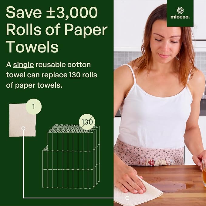 24 Pack Multicolored Reusable unPaper Towels - Image 2
