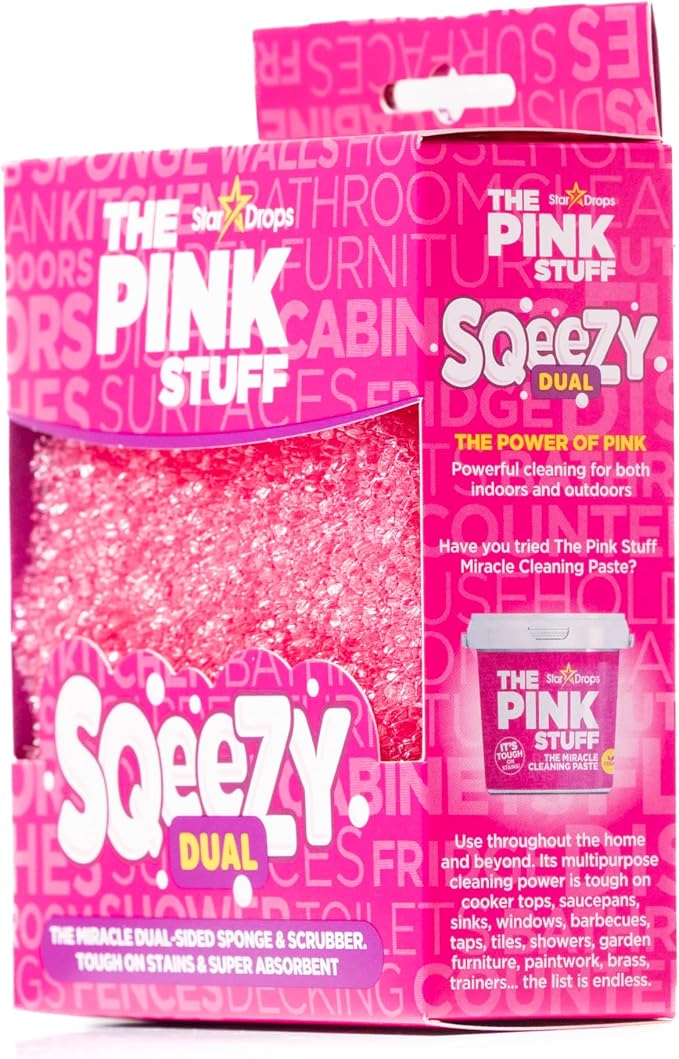 Stardrops – The Pink Stuff – SQeeZY Miracle Dual Sided Scrubber Sponge - Image 5