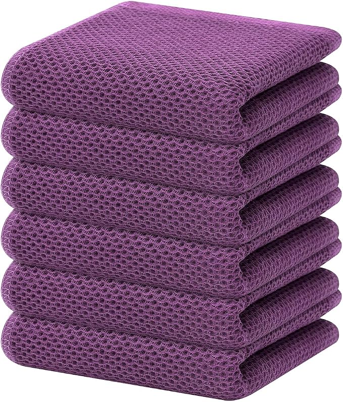 Homaxy 100% Cotton Waffle Weave Kitchen Dish Towels, Ultra Soft Absorbent Quick by Homaxy