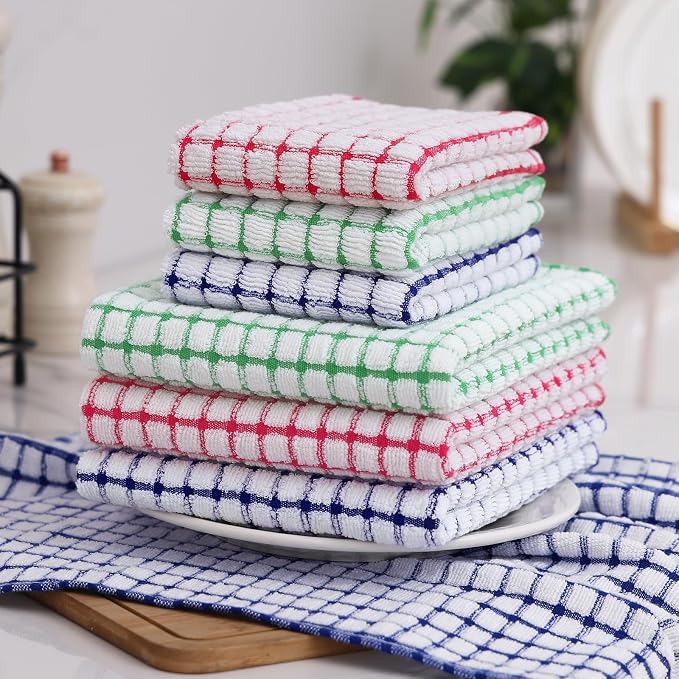 Homaxy Kitchen Towels and Dishcloths Set, 16 x 25 and 12 x 12 Inches, Super - Image 8