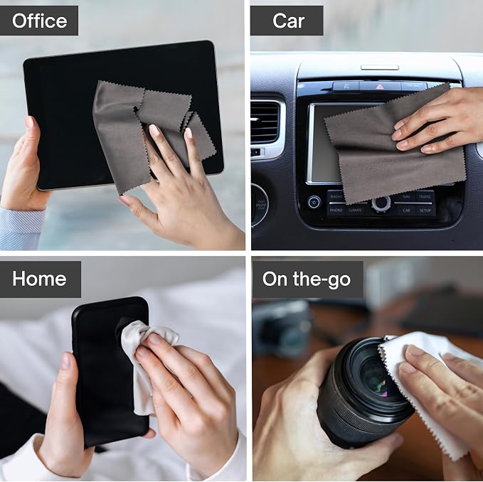 60 Pack Japanese-Style Premium Microfiber Glasses Cleaning Cloth Streak & - Image 6