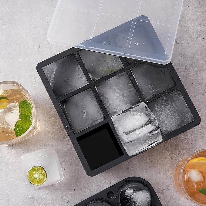 WonderWorld Ice Cube Tray, 9 Portions Gaint Silicone Freezer Tray - Image 7