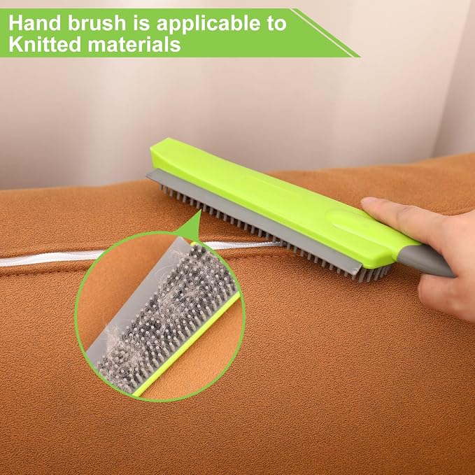 Rubber Broom with Squeegee for Carpet Pet Hair Remover, 57 inch Long Handled - Image 7