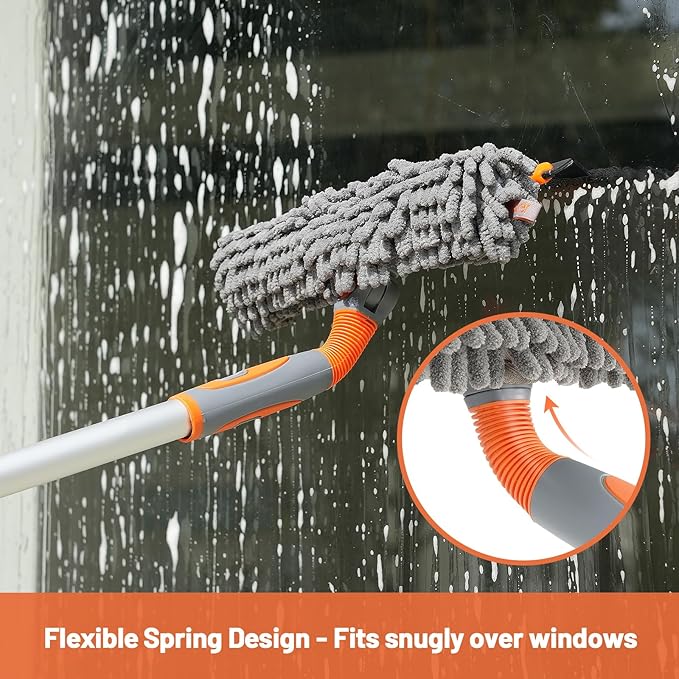Eazer 64'' Squeegee Window Cleaner 2 in 1 Rotatable Window Cleaning Tool Kit - Image 5