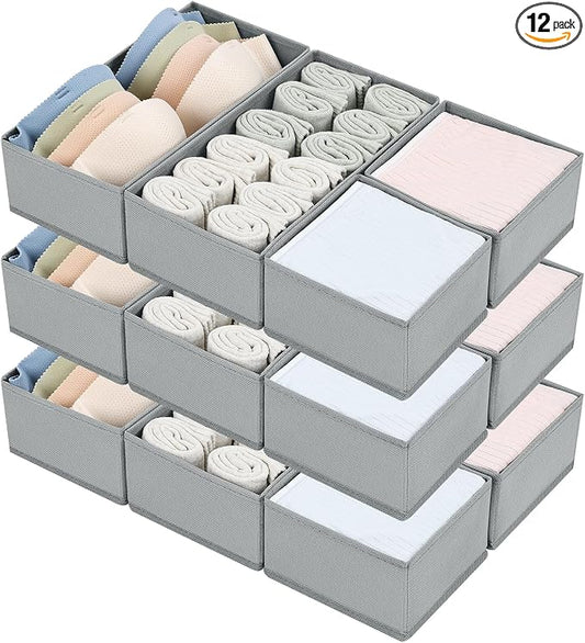 DIMJ Drawer Organizers for Clothing, Fabric Closet Organizers and Storage by DiMJ