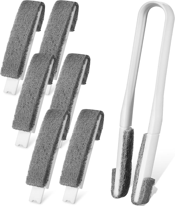 Blind Cleaner Duster with Detachable Double-Sided Brush Head 5.7 Inch Handle by KALLORY