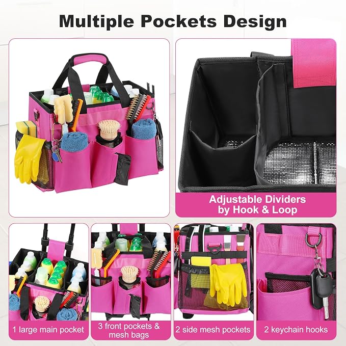 Housolution Rolling Cleaning Caddy Bag - Image 3