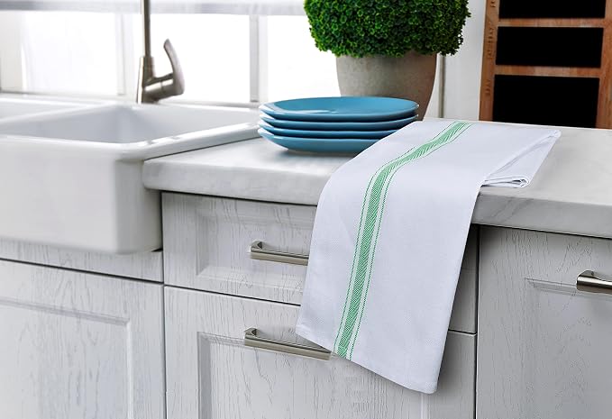 Utopia Towels Green Dish Towels 100% Ring Spun Cotton Highly Absorbent & - Image 3