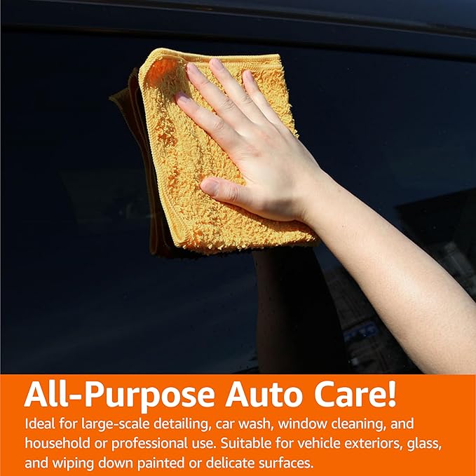 Amazon Basics Microfiber Car Drying Towels, Highly Absorbent, Lint Free - Image 6