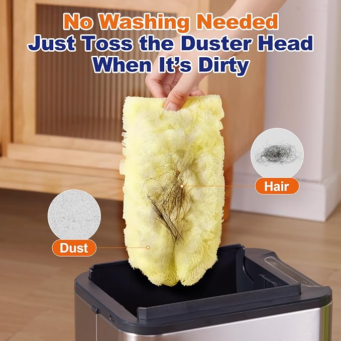 JOYMOOP Scented Telescopic Duster kit, 3FT Extendable Handle + 4 Yellow Refill - Image 7