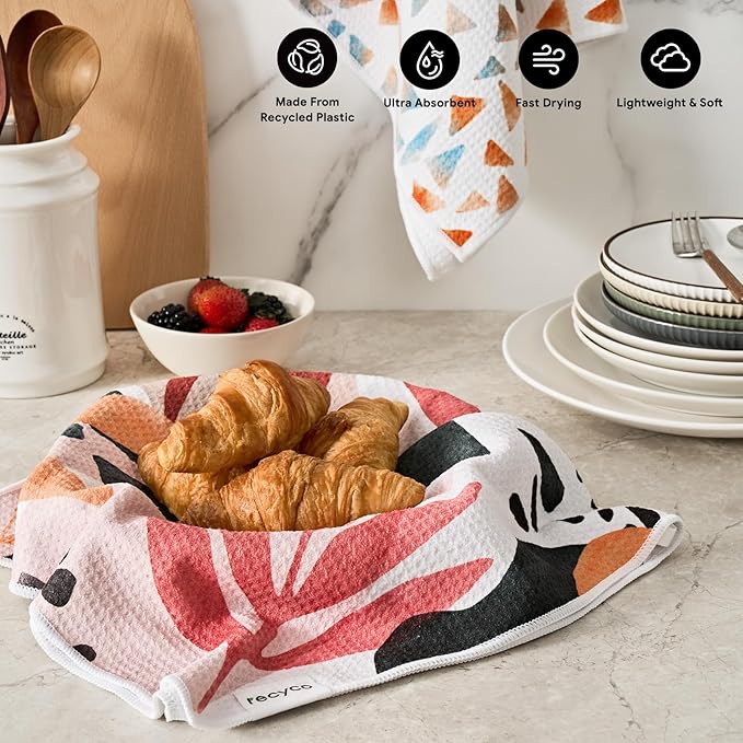RECYCO Waffle Kitchen Towel Set of 2 - Image 2