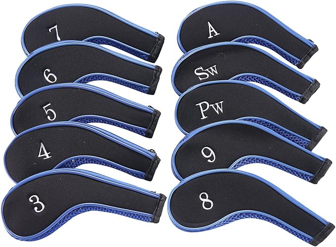 Sword &Shield sports Neoprene Zipper Golf Club Iron Head Covers Iron Covers by Unknown