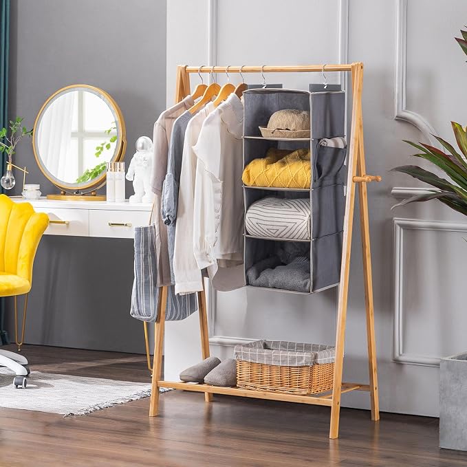 YOUDENOVA Hanging Closet Organizer, 4-Shelf Closet Hanging Storage Shelves - Image 6