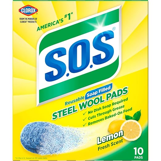 S.O.S Steel Wool Soap Pads, Lemon Fresh - Image 9