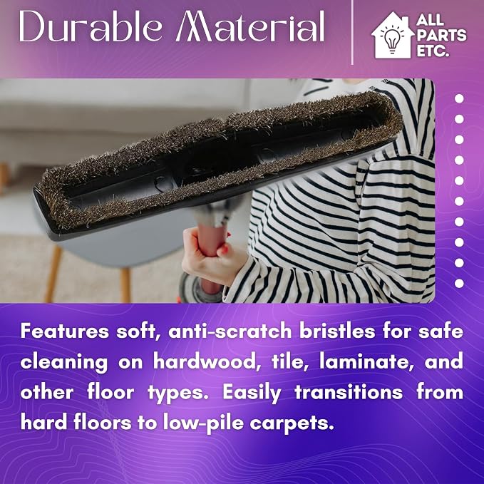 1.25" Vacuum Floor Brush Attachment – 10” Wide Soft Bristles - Image 4