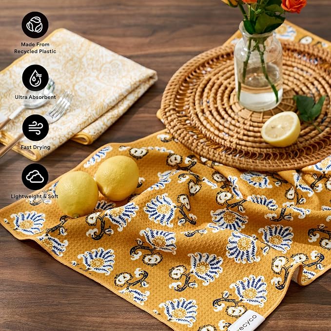 RECYCO Waffle Kitchen Towel Set of 2 - Image 2