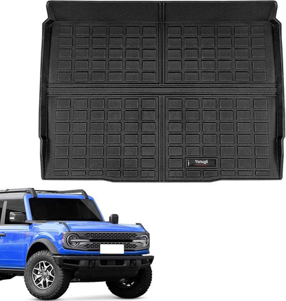 Custom Car Cargo Mats Trunk Liner All Weather TPE Protection Mat Accessories (for 2021-2025 Ford Bronco 4 Door)
