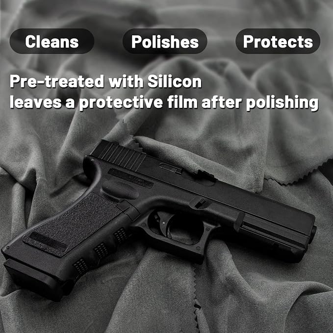 PINGMIC 12 ''×12 '' Silicon Gun Cloth and Gun Cleaning Cloths, - Image 2