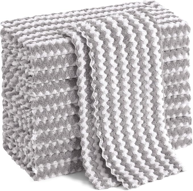 Homaxy 12 Pack Kitchen Dish Cloths, Ultra Soft and Absorbent Dish Towels by Homaxy