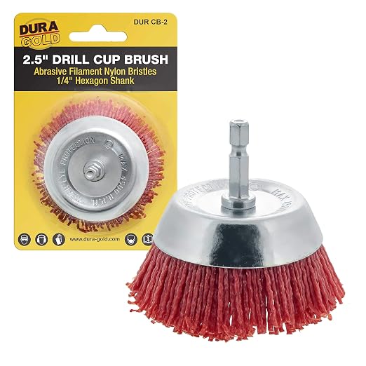 Dura-Gold 2.5" Abrasive Filament Nylon Bristle Cup Brush by Dura-Gold