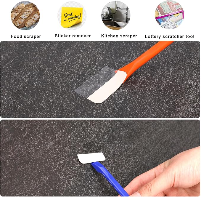 9 PCS Plastic Scrapers Tool for Tight Spaces Non Scratch Label Scrapers Kitchen - Image 4