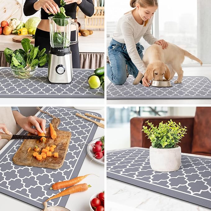 WISELIFE Dish Drying Mat Super Absorbent Drying Mat Large Dish Drying Mats - Image 6