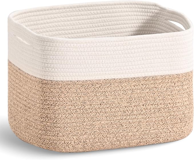 Woven Cotton Rope Storage Basket by ICERZCZ