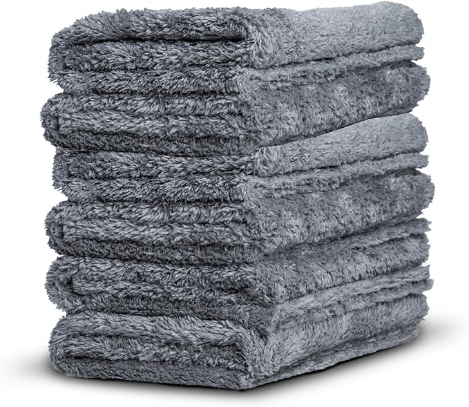 Adam's Borderless Grey Microfiber Towel by AdamsPolishes