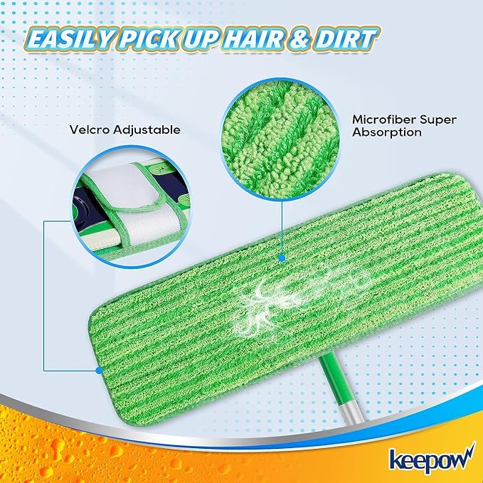 KEEPOW Microfiber Pads for Swiffer XL, Heavy Duty Dry Sweeping Cloths for - Image 4