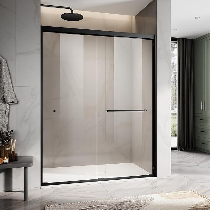 60" W x 72" H Double Sliding Frame Shower Door by UNIKOOSHOWERDOOR