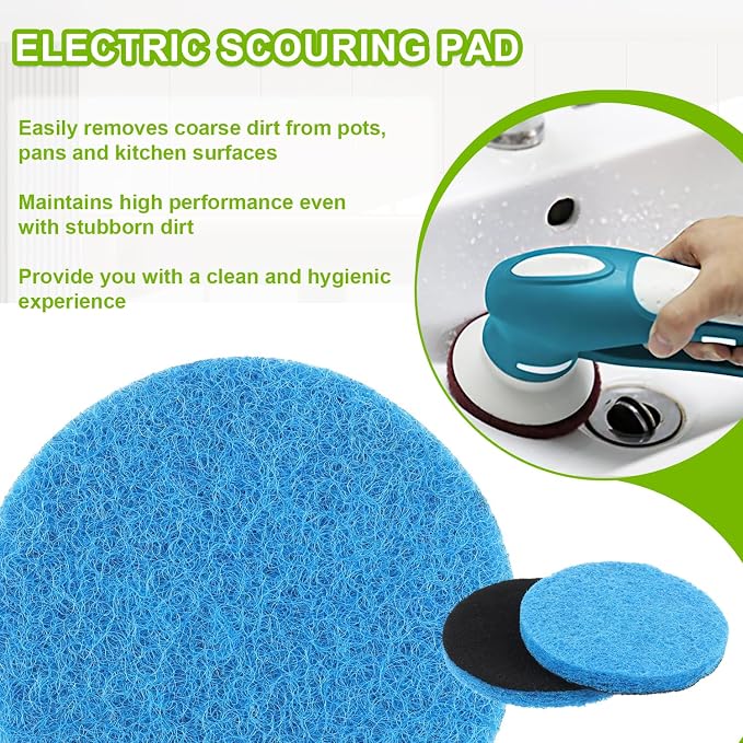 16pcs Microfibre Pads Power Scrubber Pads Set Electric Scrubber Replacement - Image 4