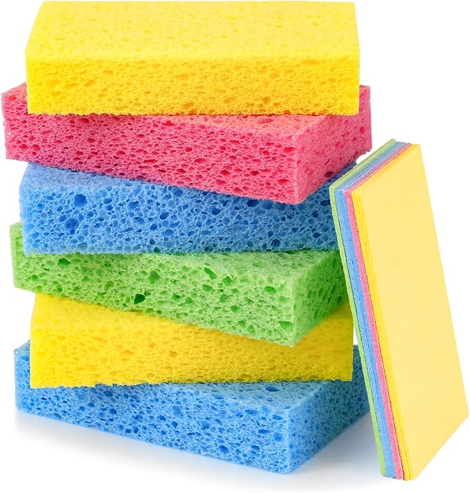Temede Cellulose Sponges, Heavy Duty Scrub Sponges, Non-Scratch Kitchen Sponges - Image 8