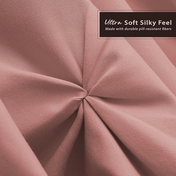 Nestl Pink Clay Bed Skirt Cal King Size, Pinch Pleat Cal King Bed Skirt, 14" Inch Drop Cal King Bedskirt, Hotel Quality Bed Skirts, Microfiber Bedskirt for Cal King Bed, Pink Clay Cal King Bed Skirt