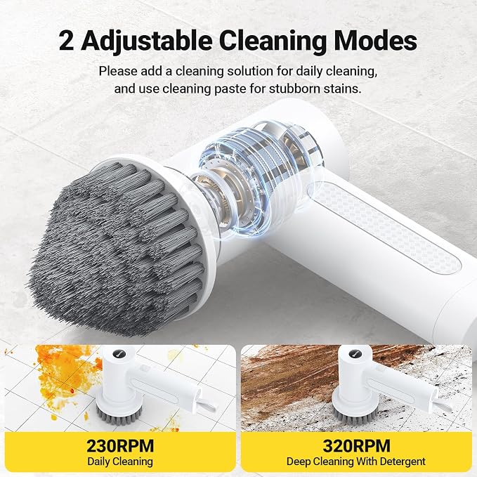 Electric Spin Scrubber, 3000 mAh Cordless Power - Image 5