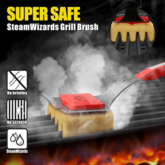 GRILLART Bristle-Free BBQ Grill Brush Replacement Head – Heavy-Duty Scraper Tool - Image 2