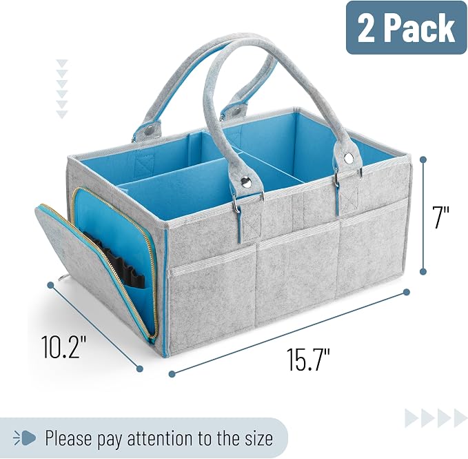 Mr. Pen- Baby Diaper Caddy Organizer, 2 Pack, Large Baby Caddy Organizer - Image 2