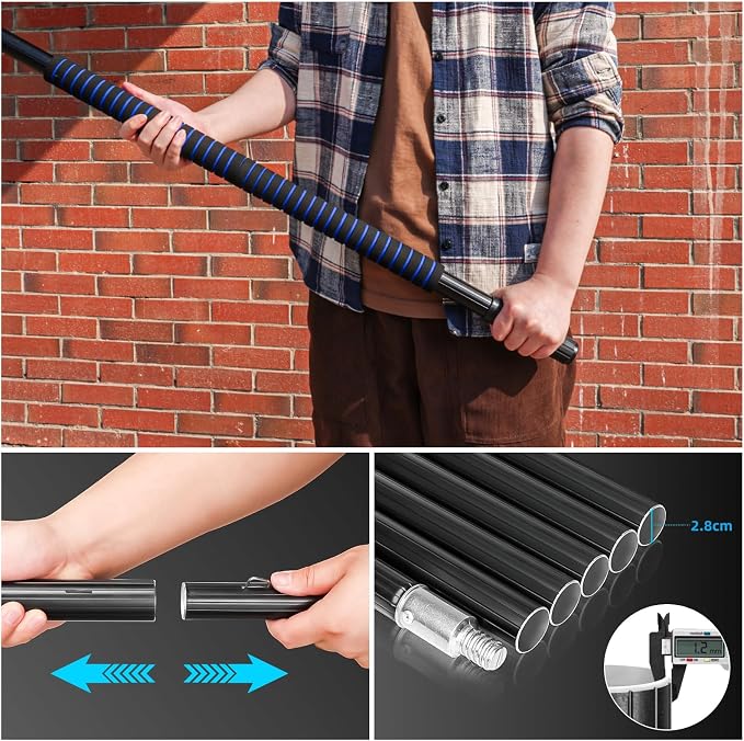 26FT Window Cleaning Brush Kit, 4-26ft Adjustable Water Fed Pole Kit, Solar - Image 6