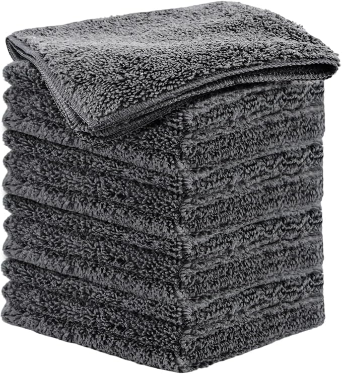 12 Pack Microfiber Cleaning Cloth by Puomue