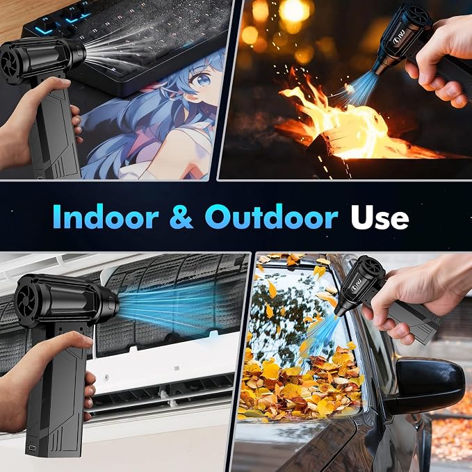 IVJ Compressed Air Duster, 180000RPM Super Power Cordless Electric Air Duster - Image 9